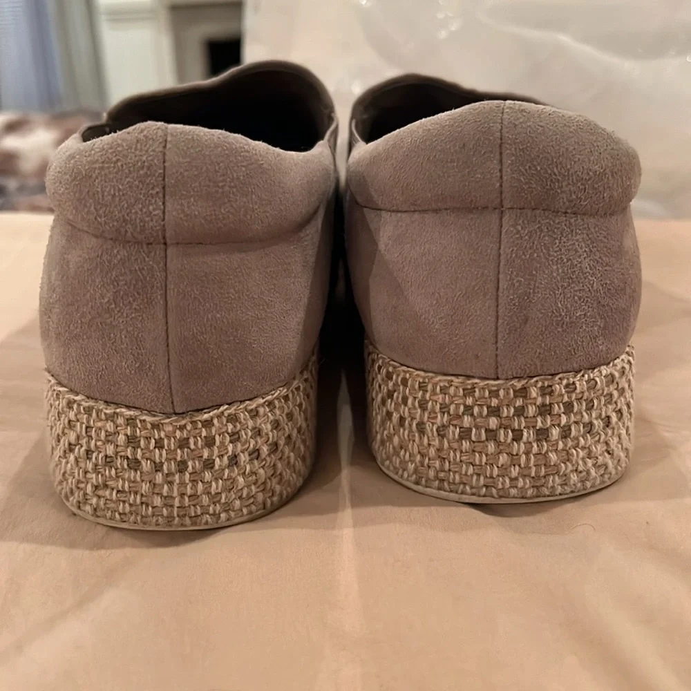 VINCE Suede and Woven Platform Sneakers